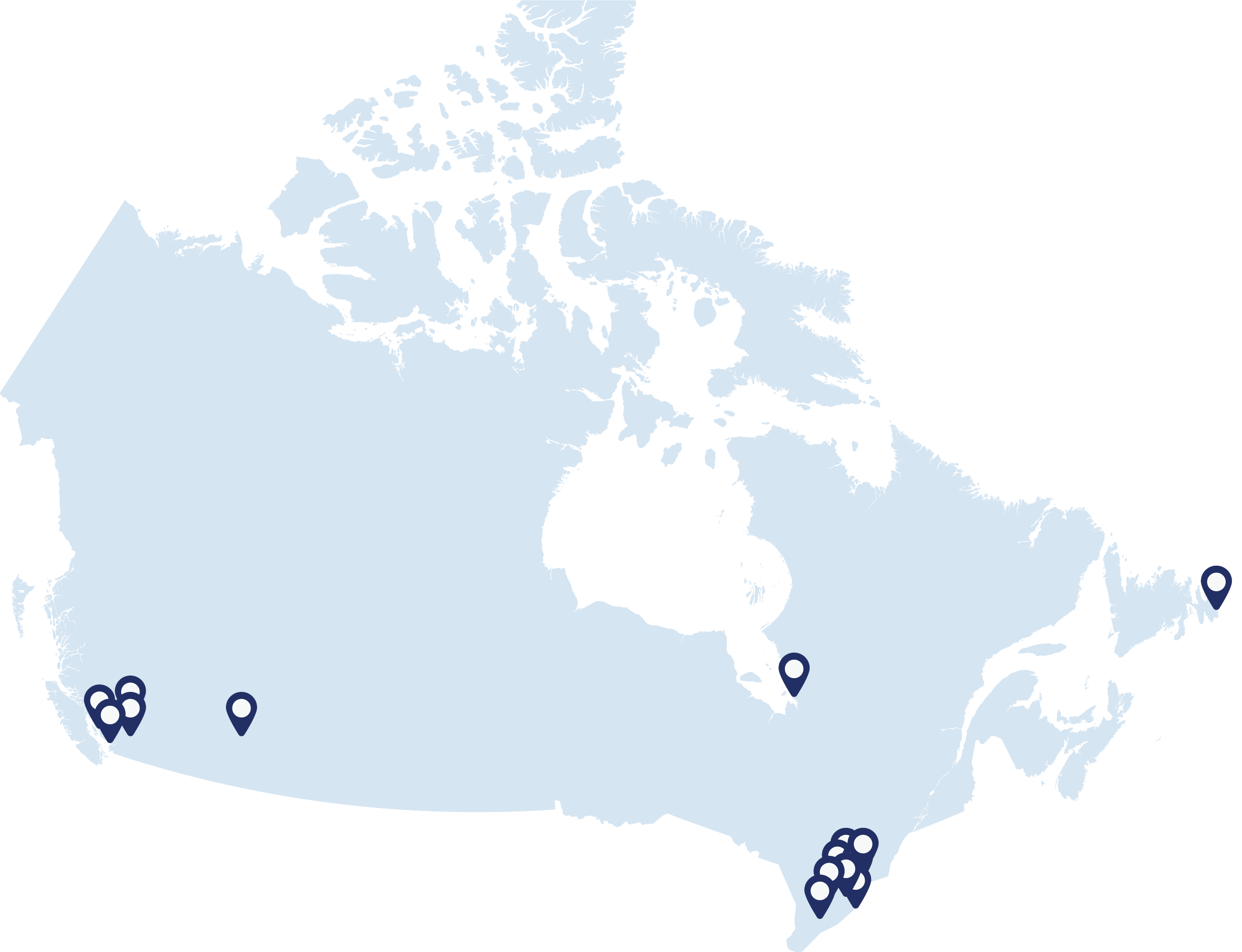 mapa delegaciones dsv canada